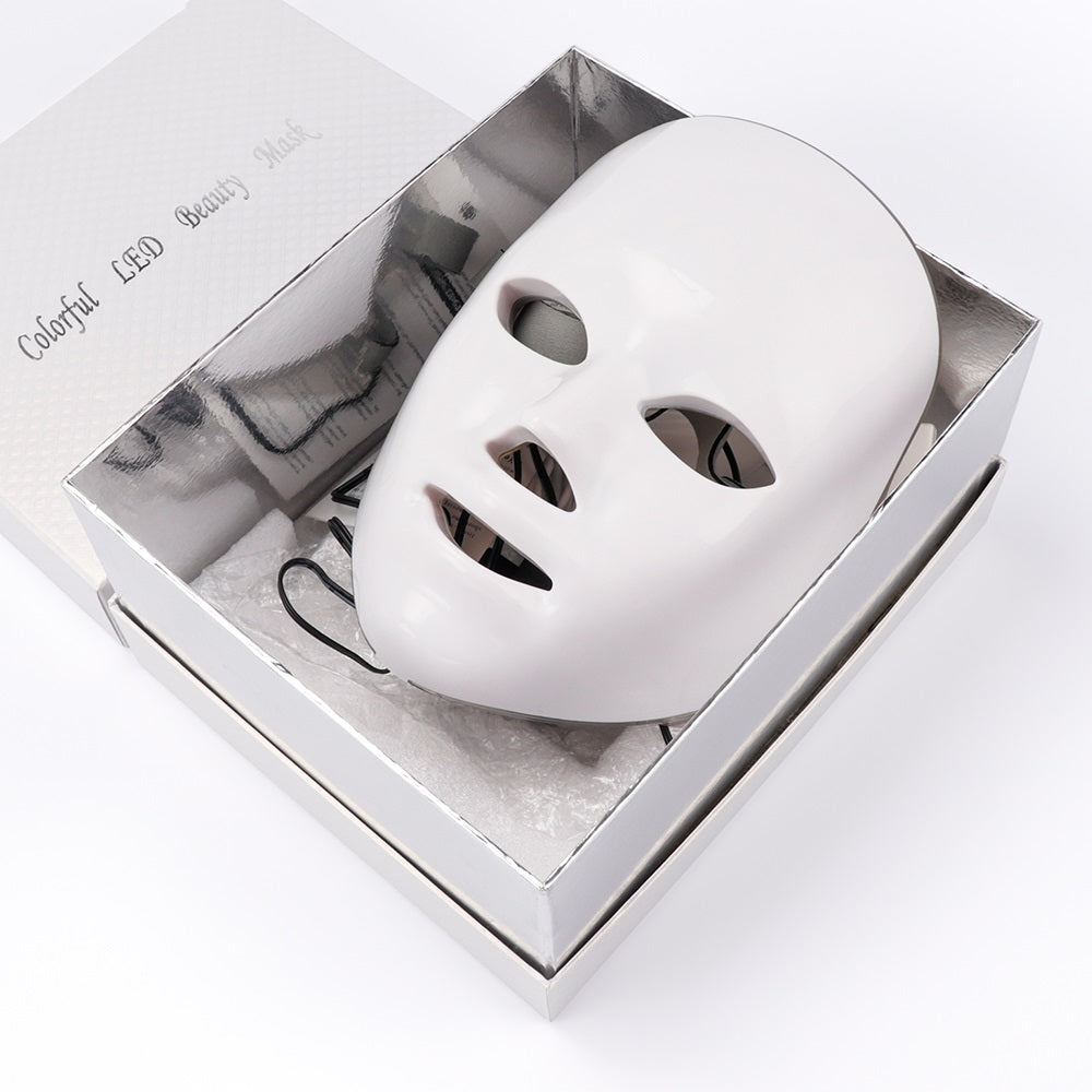 7-Color Photon LED Beauty Mask – 330 LEDs, 10 Intensity Levels & Timer | Professional Skin Rejuvenation Device
