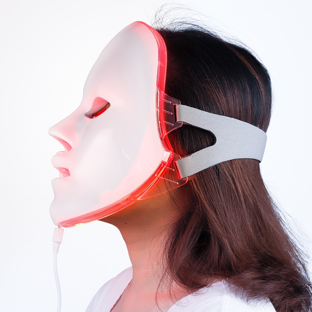 7-Color Photon LED Beauty Mask – 330 LEDs, 10 Intensity Levels & Timer | Professional Skin Rejuvenation Device