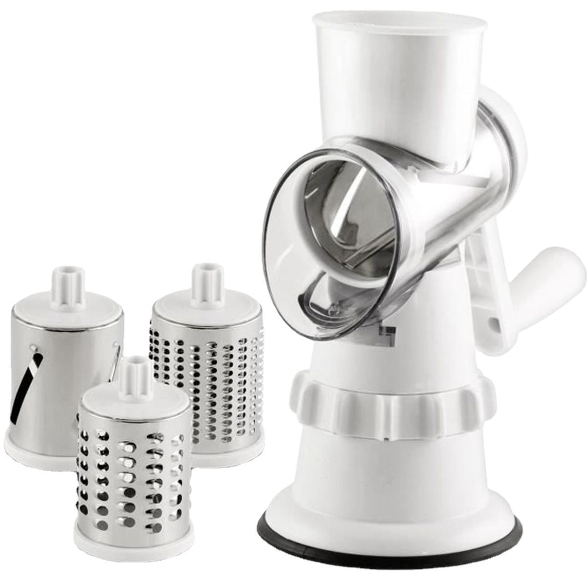 3-in-1 Vegetable Slicer & Grater – Manual Mandolin Cutter Round Chopper for Potato & Kitchen Use