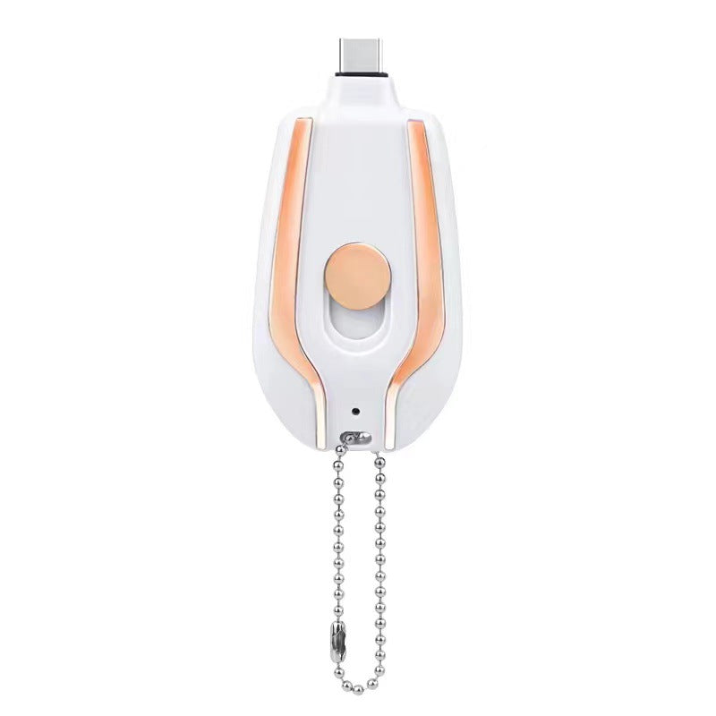Mini Emergency Power Pod Keychain – 1500mAh Type-C Backup Charger