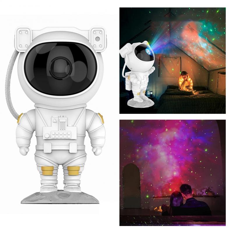 Astronaut Galaxy Star Projector Lamp – USB Night Light for Bedroom Atmosphere