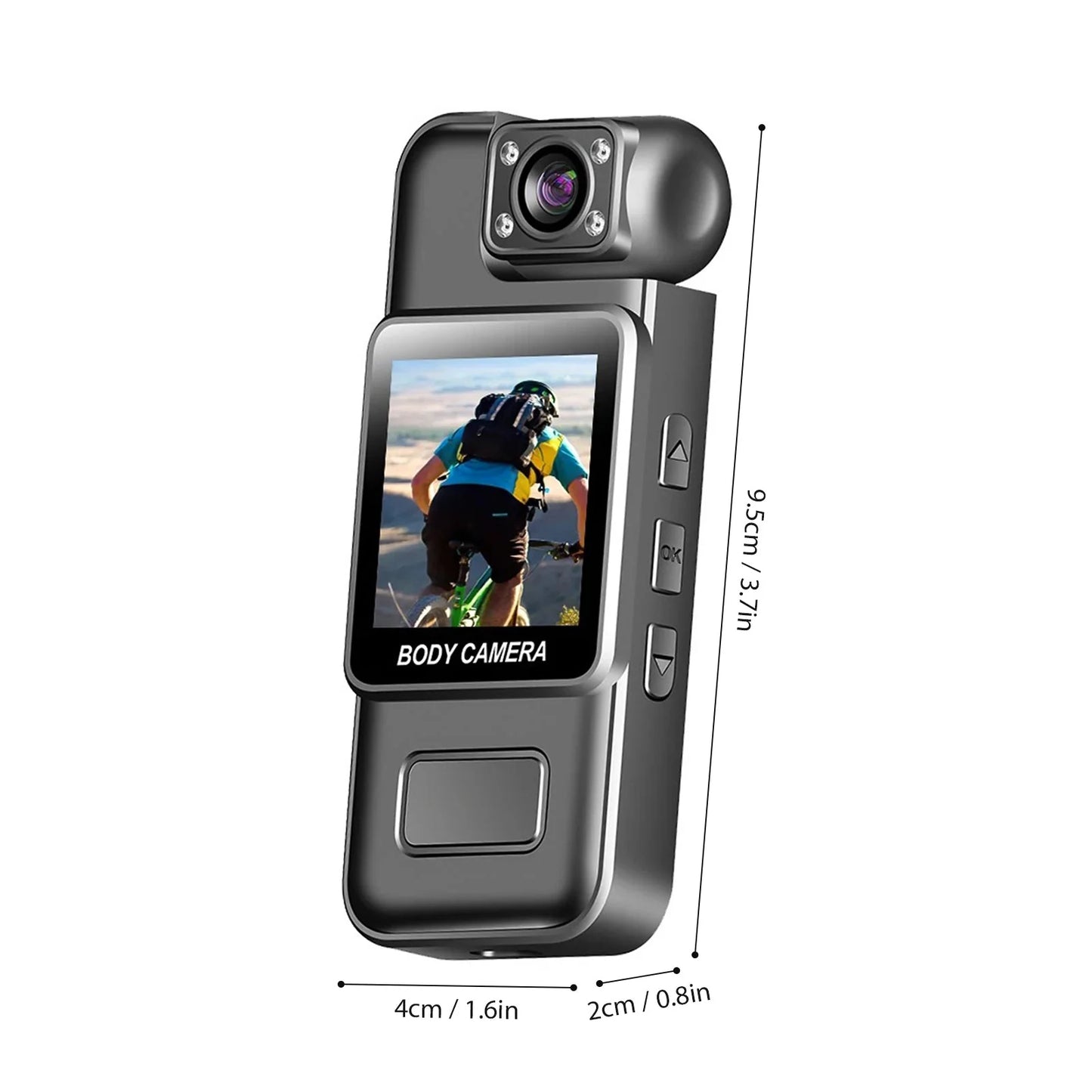 Premium Portable Body Camera with FHD 1080P & Night Vision – Wearable Mini Cam with Clip & Noise Reduction Recording