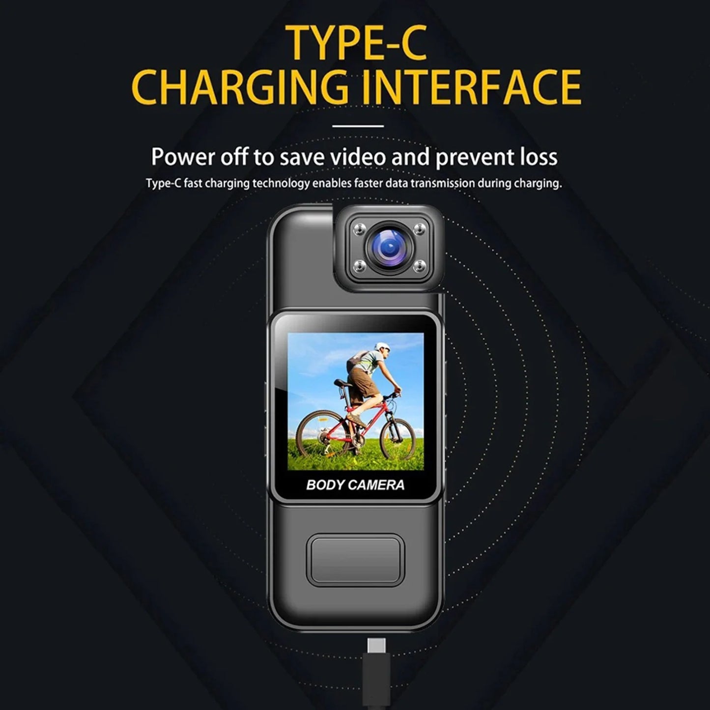 Premium Portable Body Camera with FHD 1080P & Night Vision – Wearable Mini Cam with Clip & Noise Reduction Recording
