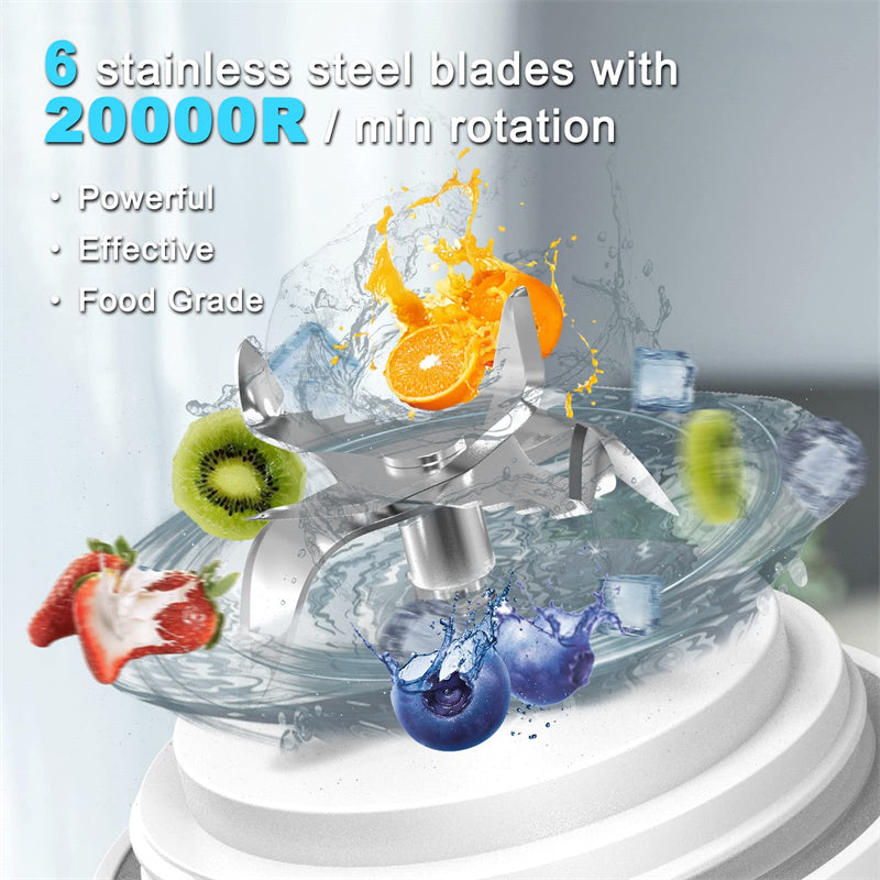 Portable Personal Blender – Mini 6-Blade Juicer for Shakes & Smoothies