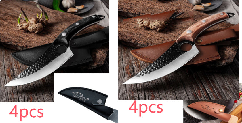 Small Butcher Scimitar Knife – Heavy Duty Meat Cutting, Boning & Skinning Tool