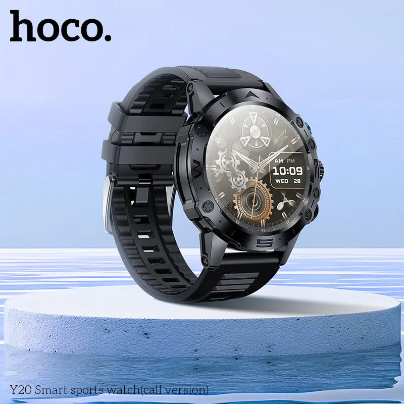 Hoco Y20 Smart Sports Watch with Bluetooth Calling – IP67 Waterproof Fitness Tracker with Heart Rate, Multi-Sport Modes & Long Battery Life for iOS & Android