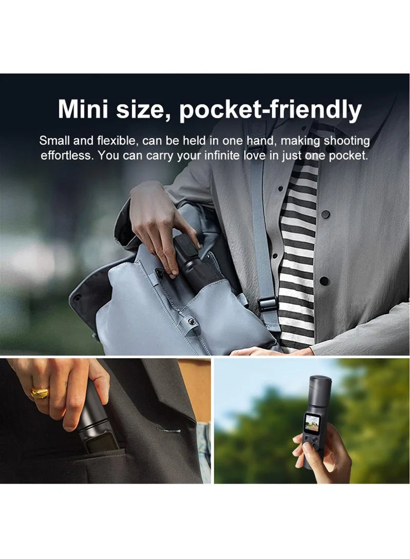 NovaNest 6K Ultra HD Handheld Action Camera – 50MP Professional Dual Lens Vlog Camera with 360° Rotating Lens & EIS Image Stabilization