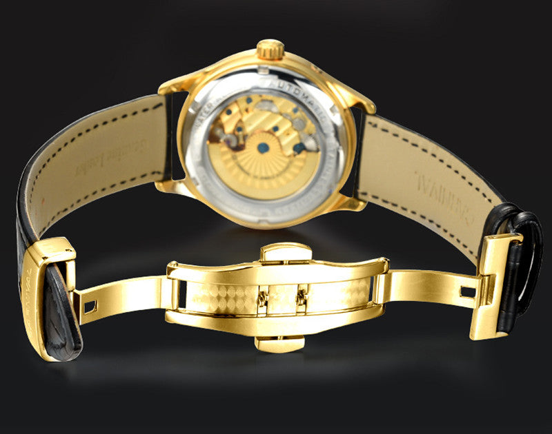 Carnival Automatic Mechanical Watch – Luxury Skeleton Wrist Watch for Men