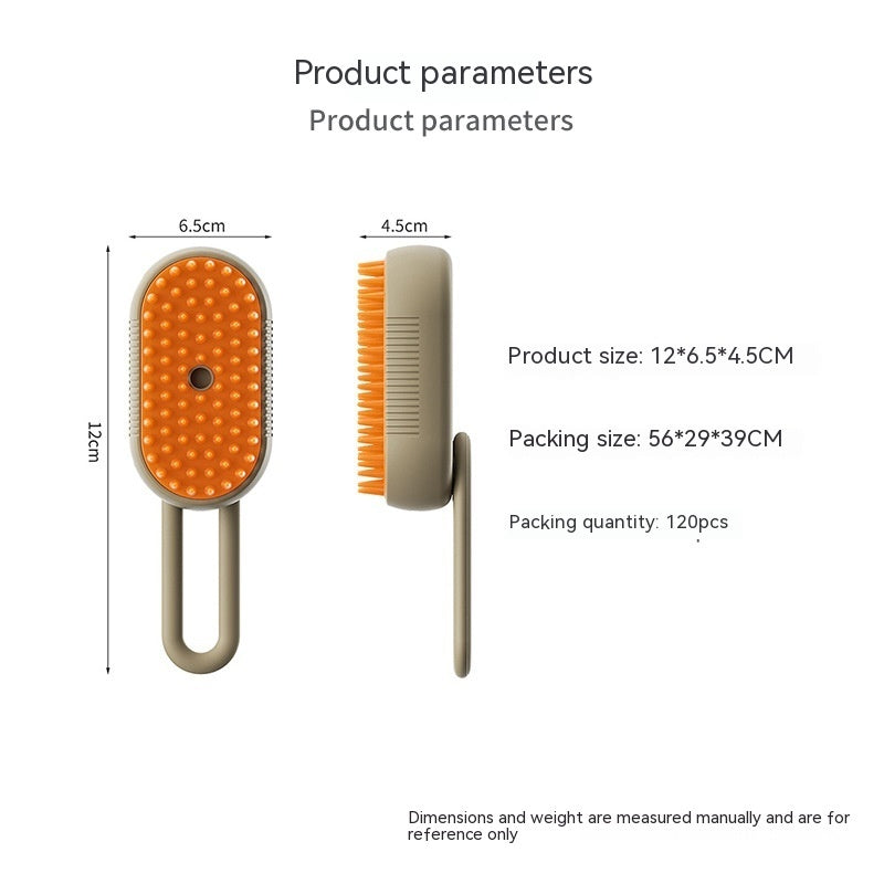 3-in-1 Electric Steam Pet Grooming Brush – Spray Comb for Cats & Dogs