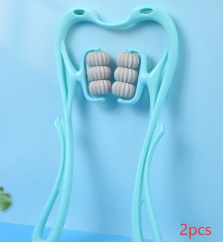 6-Roller Swan Neck Massager – 360° Deep Tissue Relief | Neck, Shoulders & Back | + Crystal Jade Scraper