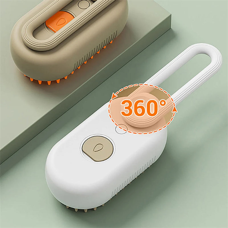 3-in-1 Electric Steam Pet Grooming Brush – Spray Comb for Cats & Dogs