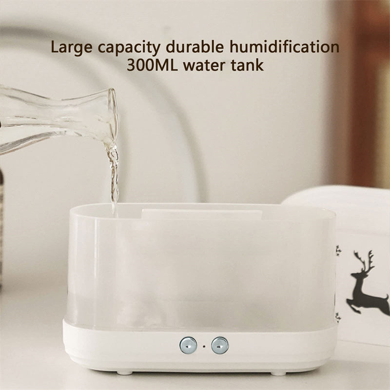 Elk Flame Humidifier Diffuser – Mute Atmosphere Lamp & Cool Mist Maker for Home Decor