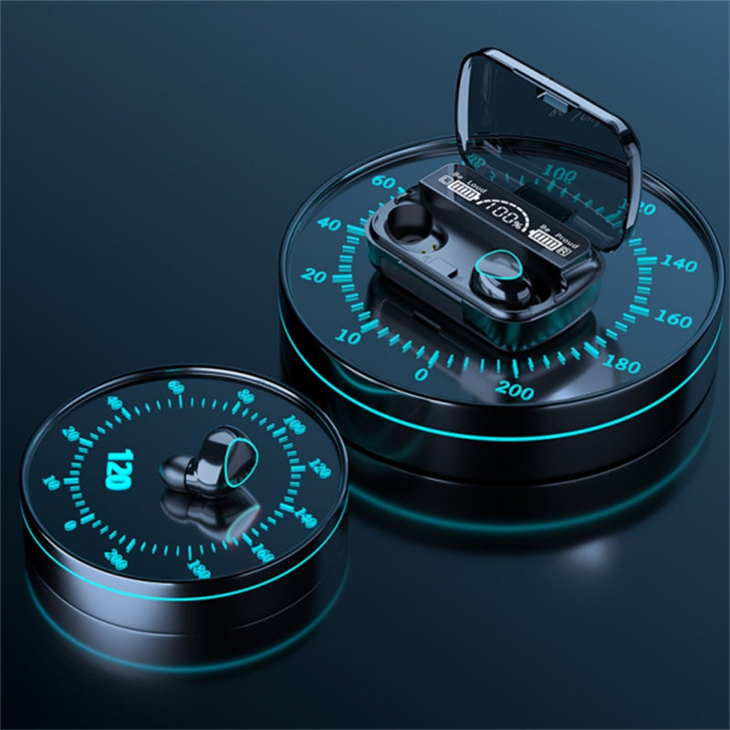 TWS Wireless 5.1 Sports Earphones – IPX7 Waterproof, Smart LED Display & Hi-Fi Stereo Sound