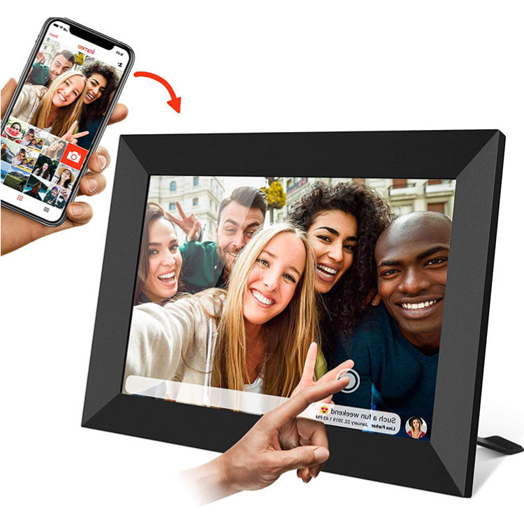 Smart WiFi Digital Photo Frame – 10.1" Touch Screen, Auto-Rotate & App-Controlled