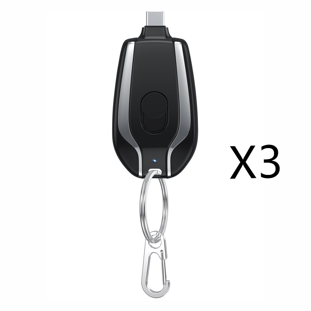 Mini Emergency Power Pod Keychain – 1500mAh Type-C Backup Charger