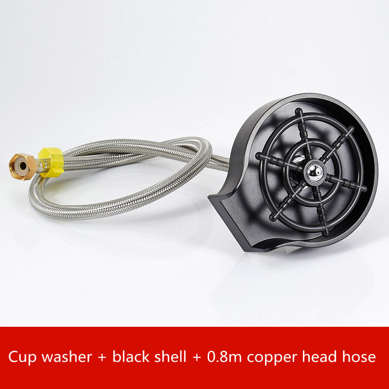 Bar Counter Cup Washer Sink – High Pressure Automatic Faucet Glass Rinser for Coffee Pitcher & Cups