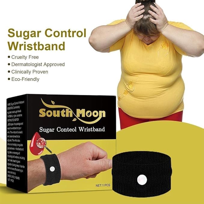 South Moon Sugar Control Wristband – Natural Acupressure Balance Band for Blood Sugar Management & Circulation Support