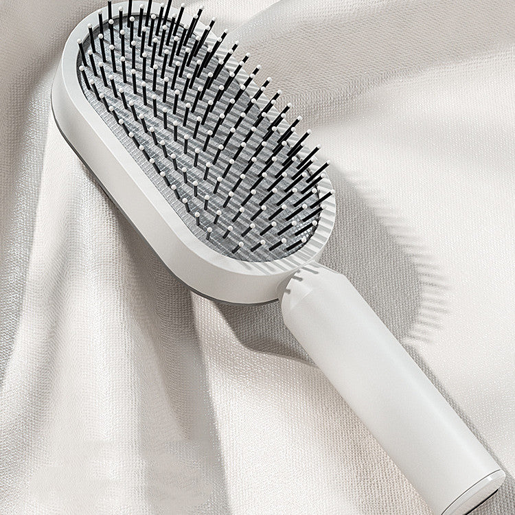 Self-Cleaning Hair Brush – One-Click Hair Release Airbag Scalp Massage Comb