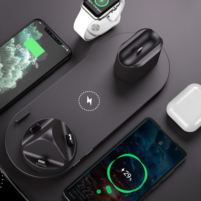 6-in-1 Wireless Fast Charging Dock Station – iPhone, Watch & AirPods Charger