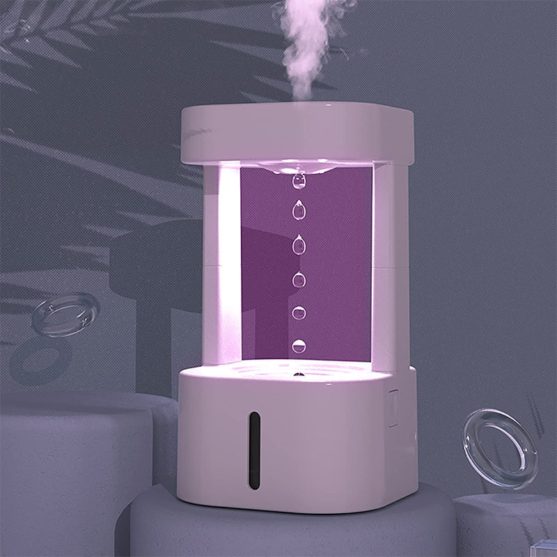 Creative Anti-Gravity Water Drop Humidifier – Quiet Mist Spray for Bedroom & Office (580ML Tank)