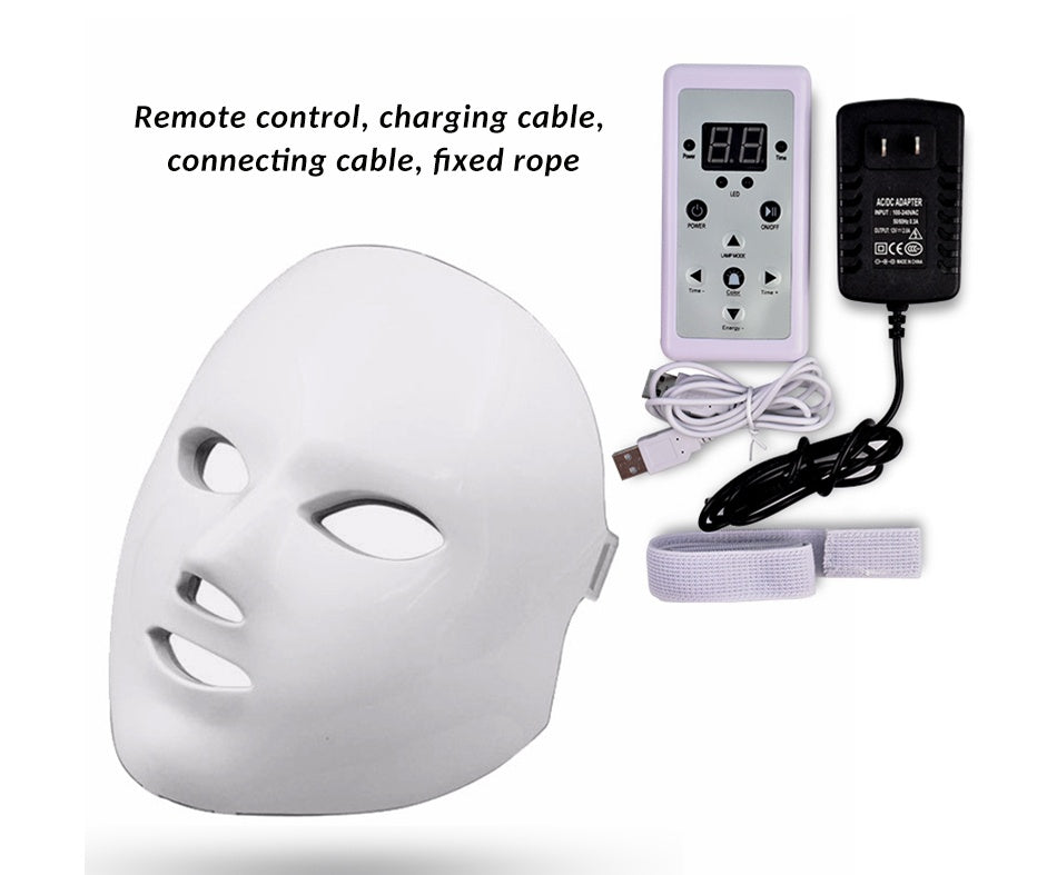 7-Color LED Light Therapy Face Mask – Anti-Aging, Acne Care & Skin Rejuvenation | US/UK/EU/AU Plug
