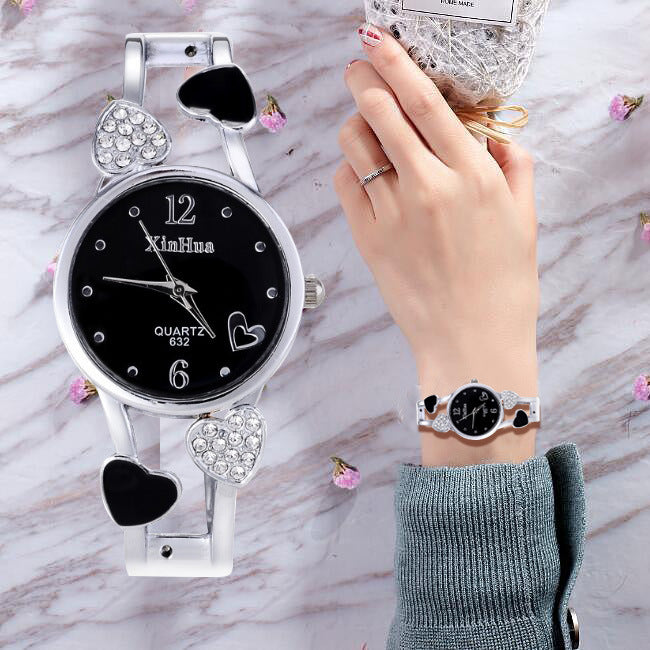 Luxury Women's Diamond Watch Set – British Style Elegant Timepiece