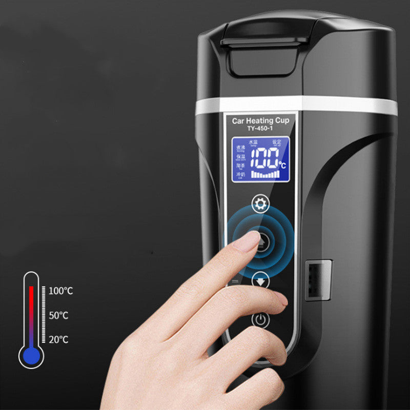 Smart Electric Heating Cup – 400ml 304 Stainless Steel | Boils Water in 20-30 Min | Car & Home