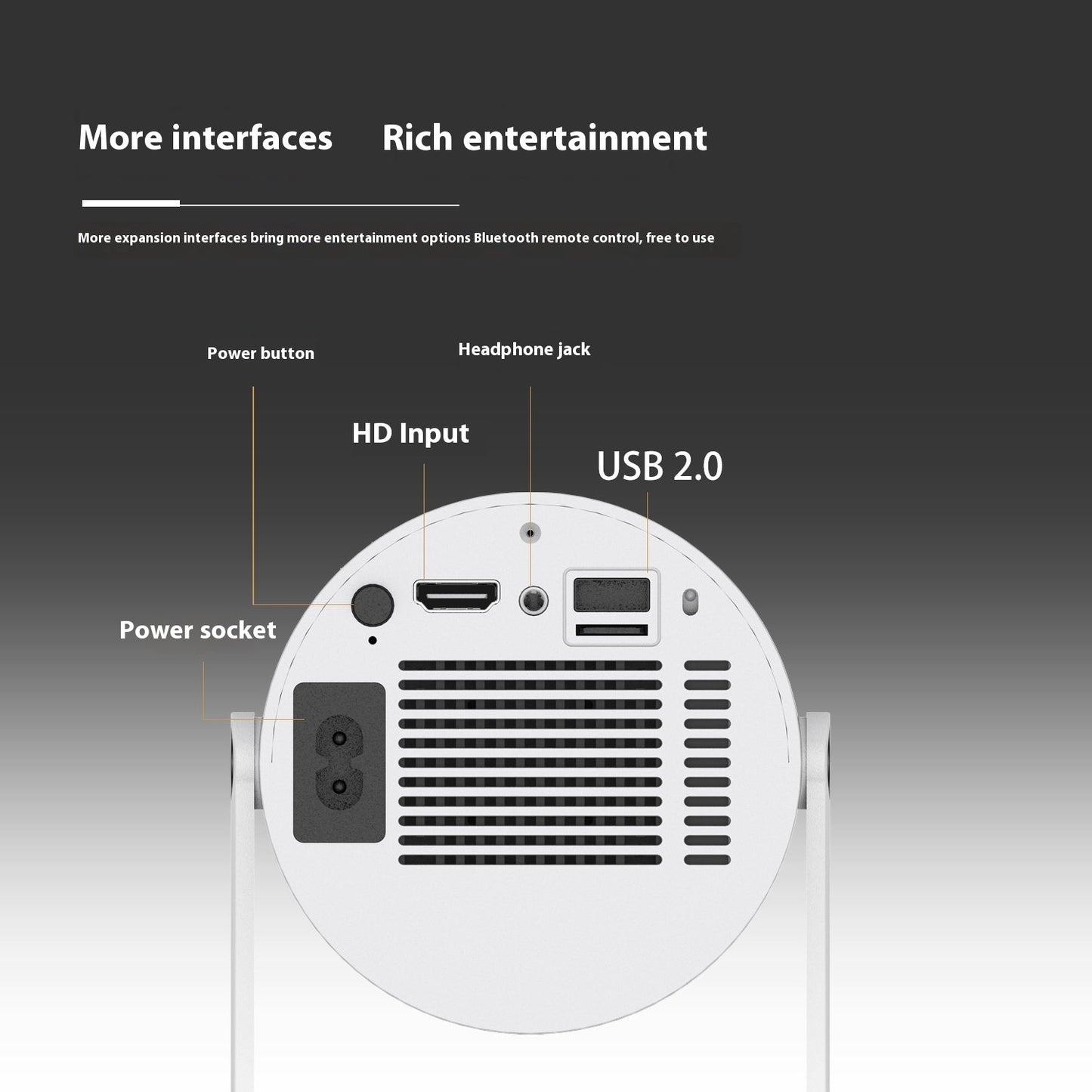 Portable 180° Smart Projector – Auto Focus Home Theater with WiFi & Bluetooth