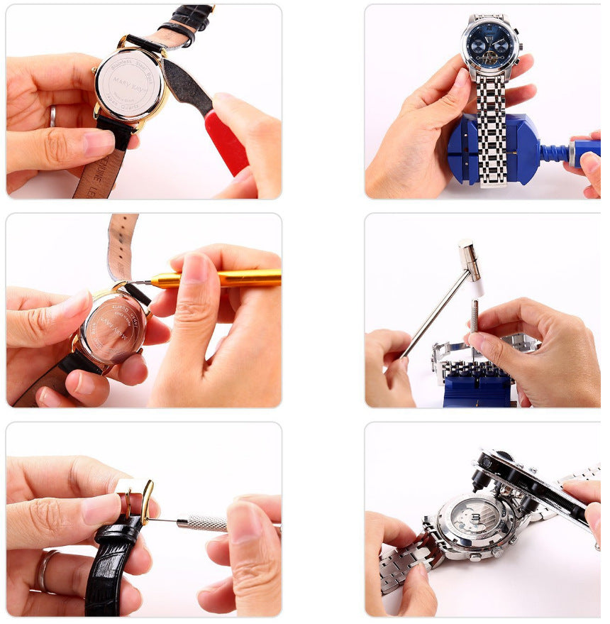 147-Piece Professional Watch Repair Kit – Chrome Vanadium Steel Tools | Strap, Battery & Case Opener