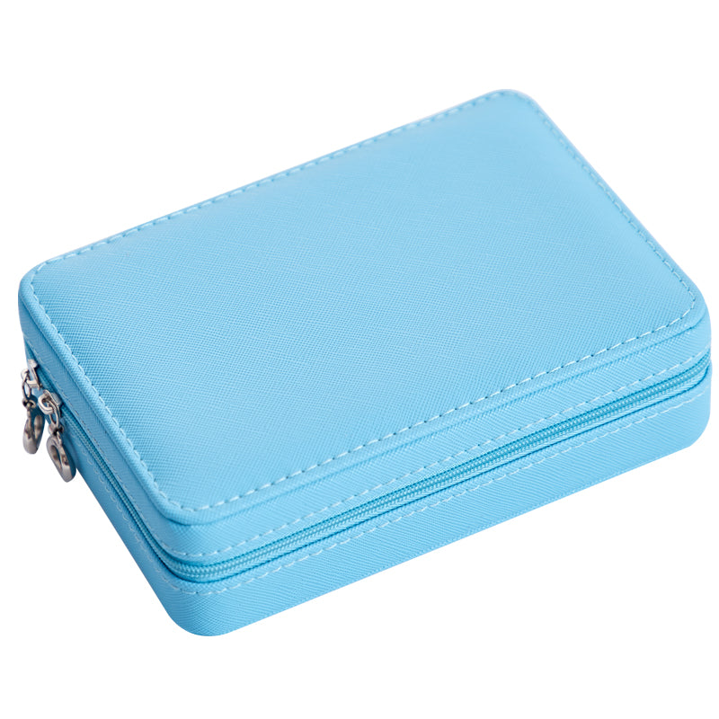 Premium Leather Jewelry Storage Box – Multifunctional Organizer with Mirror