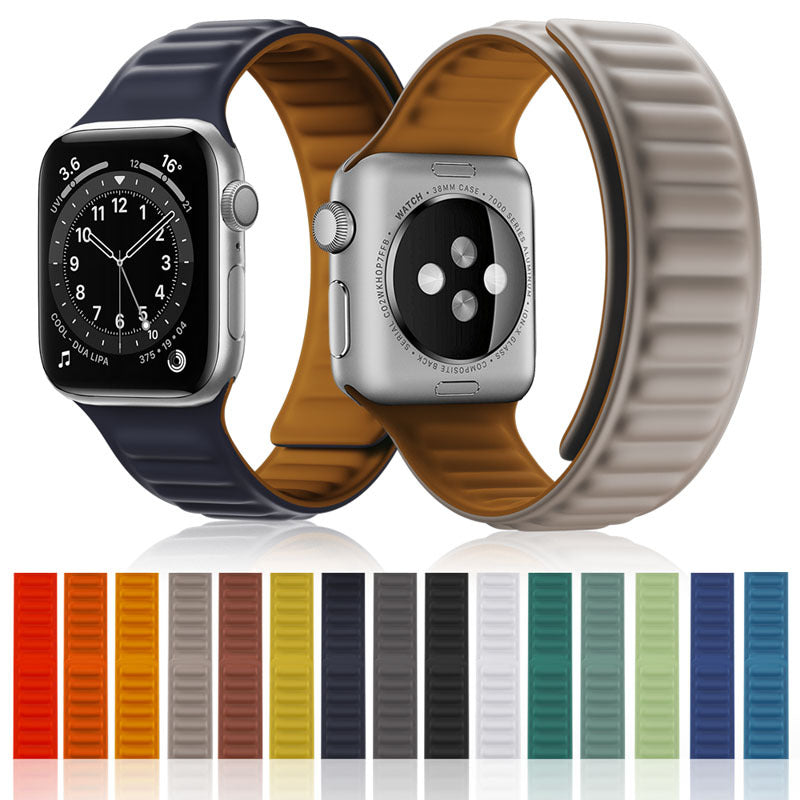 Magnetic Silicone Watch Strap – 18 Color Options | 38/40mm & 42/44mm | Soft & Waterproof