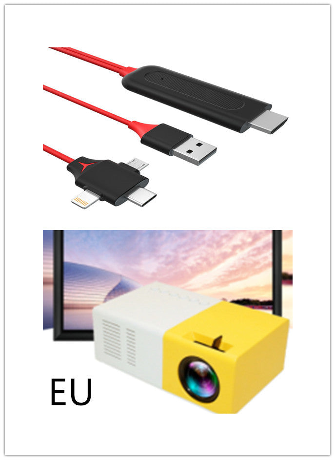 YG300 Mini Portable Projector – HD LED Home Theater Cinema Projector with HDMI & USB