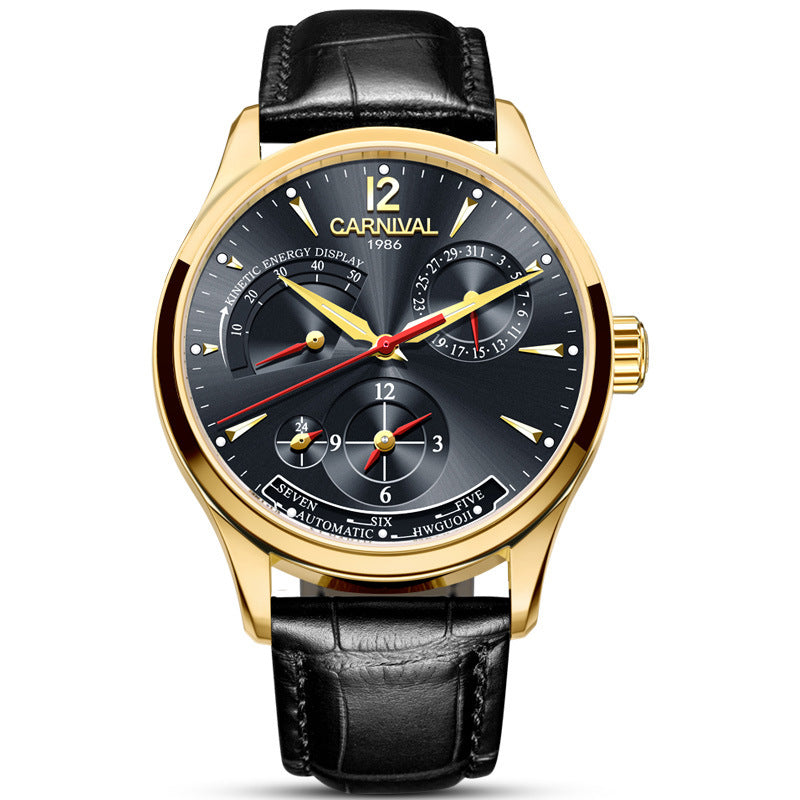 Carnival Automatic Mechanical Watch – Luxury Skeleton Wrist Watch for Men