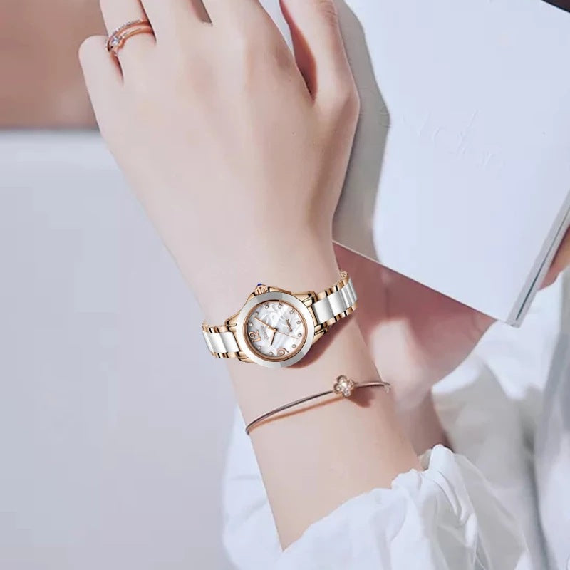 Luxury Ceramic Ladies Watch – Elegant High-End Fashion Timepiece for Women