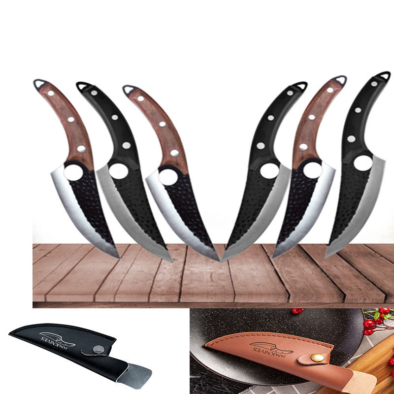 Small Butcher Scimitar Knife – Heavy Duty Meat Cutting, Boning & Skinning Tool