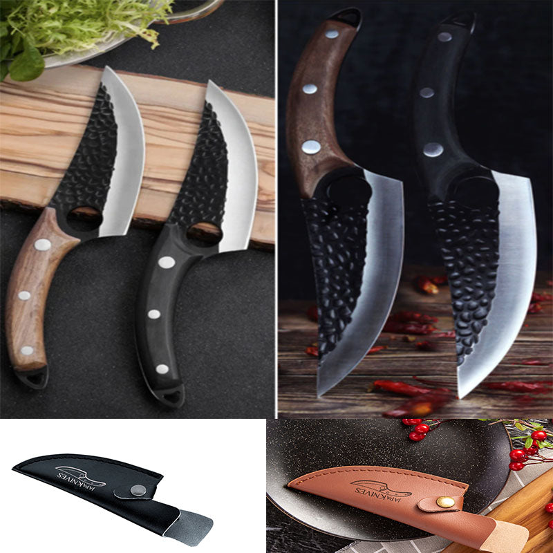 Small Butcher Scimitar Knife – Heavy Duty Meat Cutting, Boning & Skinning Tool