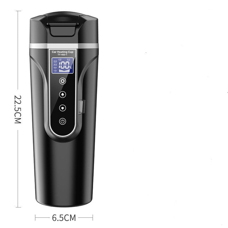 Smart Electric Heating Cup – 400ml 304 Stainless Steel | Boils Water in 20-30 Min | Car & Home