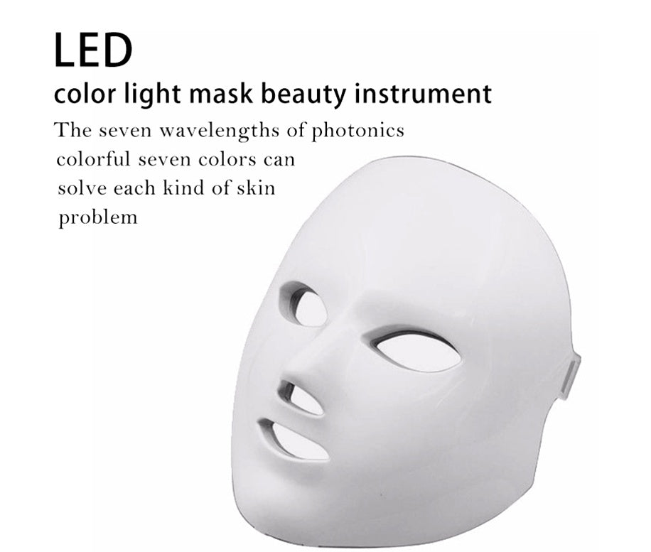7-Color LED Light Therapy Face Mask – Anti-Aging, Acne Care & Skin Rejuvenation | US/UK/EU/AU Plug