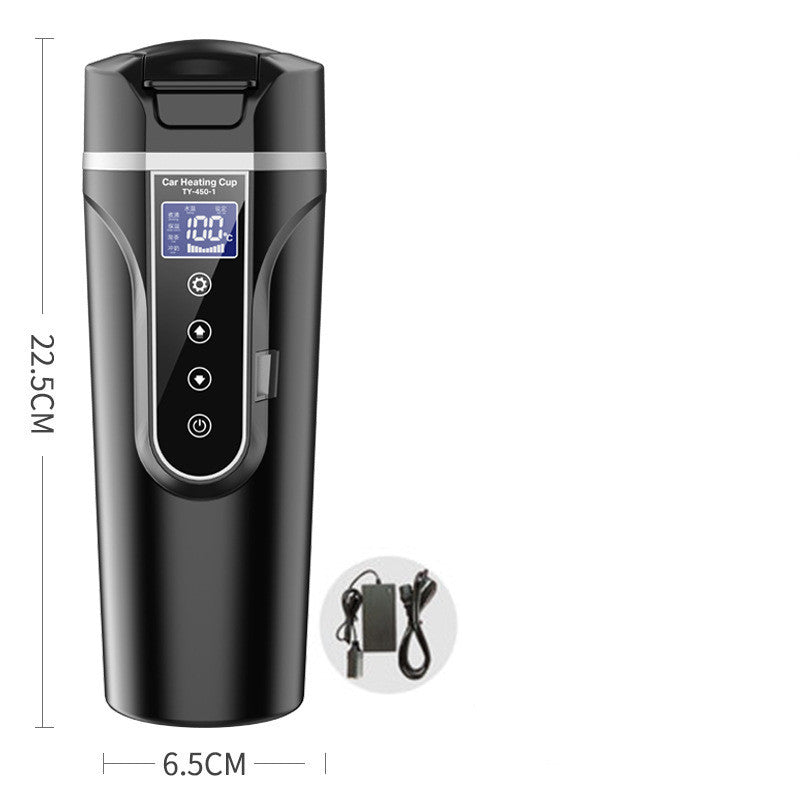 Smart Electric Heating Cup – 400ml 304 Stainless Steel | Boils Water in 20-30 Min | Car & Home