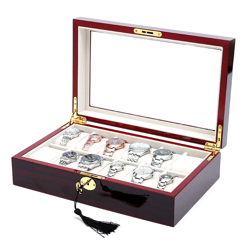 Luxury Wooden Watch Storage Box – 2, 3, 5 or 12 Slot Elegant Display Organizer Case