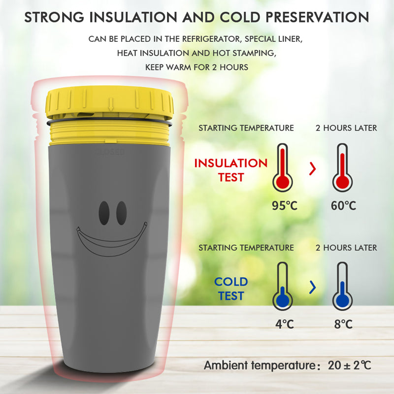 No Cover Twist Cup – Double Insulation Tumbler with Straw | Portable Water Bottle for Kids & Adults