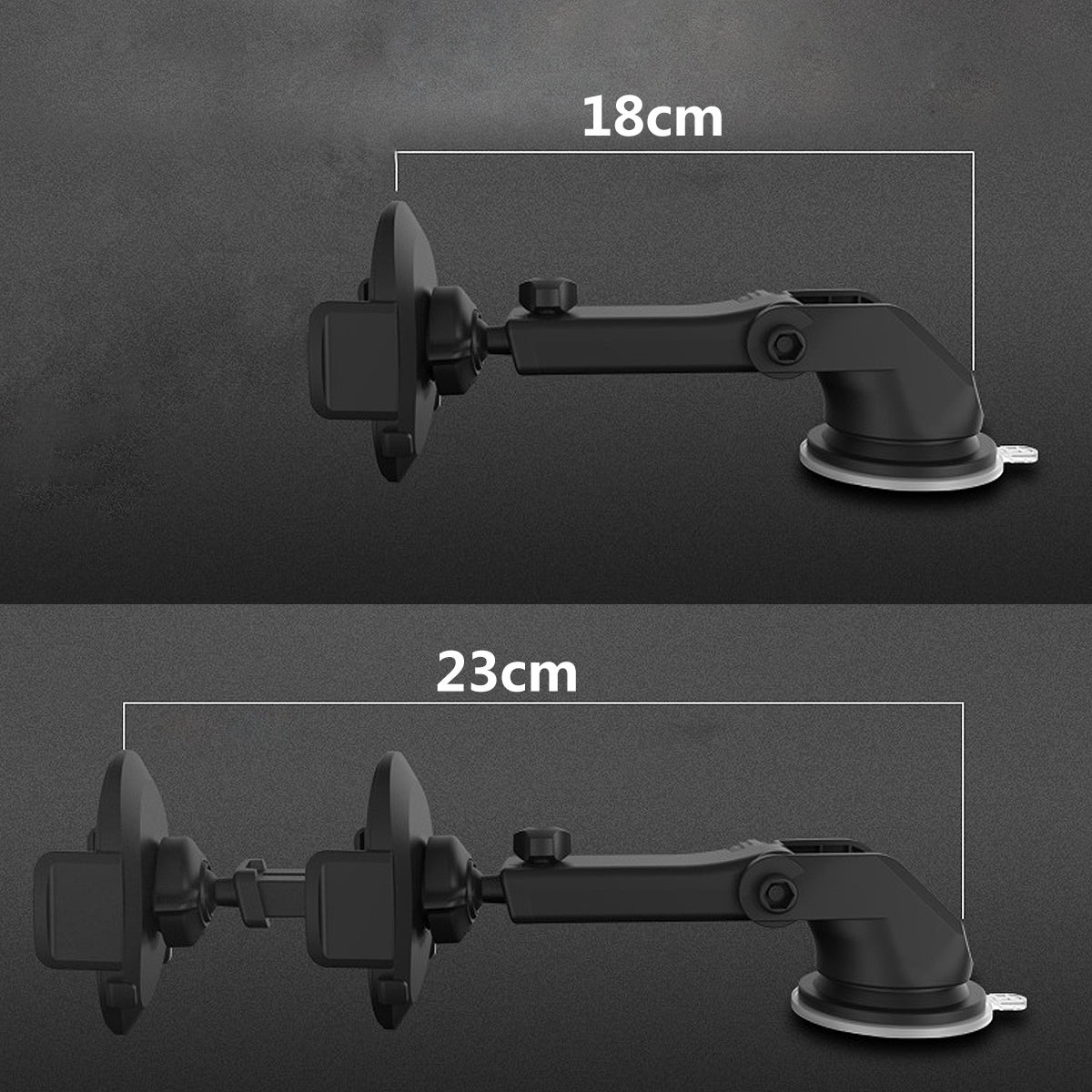 Telescopic Car Phone Holder – 360° Rotation | Super Sticky Suction Cup | Fits 3.5-7" Phones