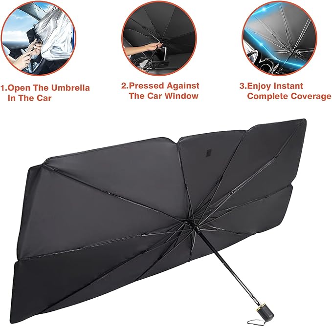 Car Windshield Sun Umbrella - UV Protection | Fast Delivery UAE & KSA