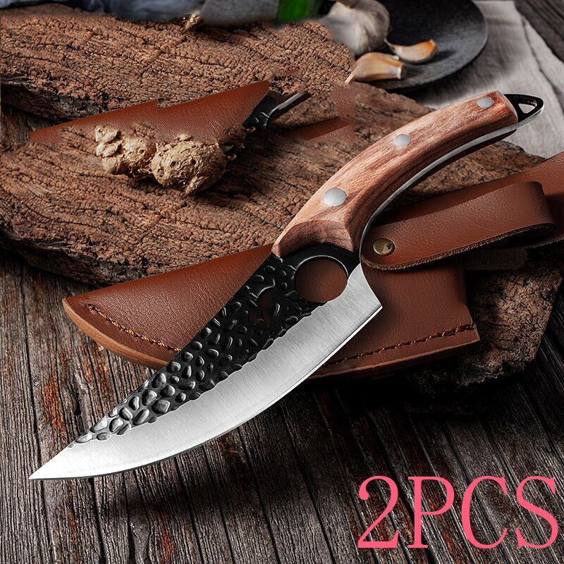 Small Butcher Scimitar Knife – Heavy Duty Meat Cutting, Boning & Skinning Tool