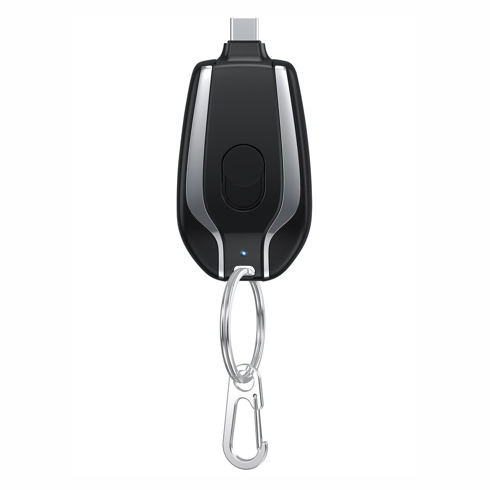 Mini Emergency Power Pod Keychain – 1500mAh Type-C Backup Charger