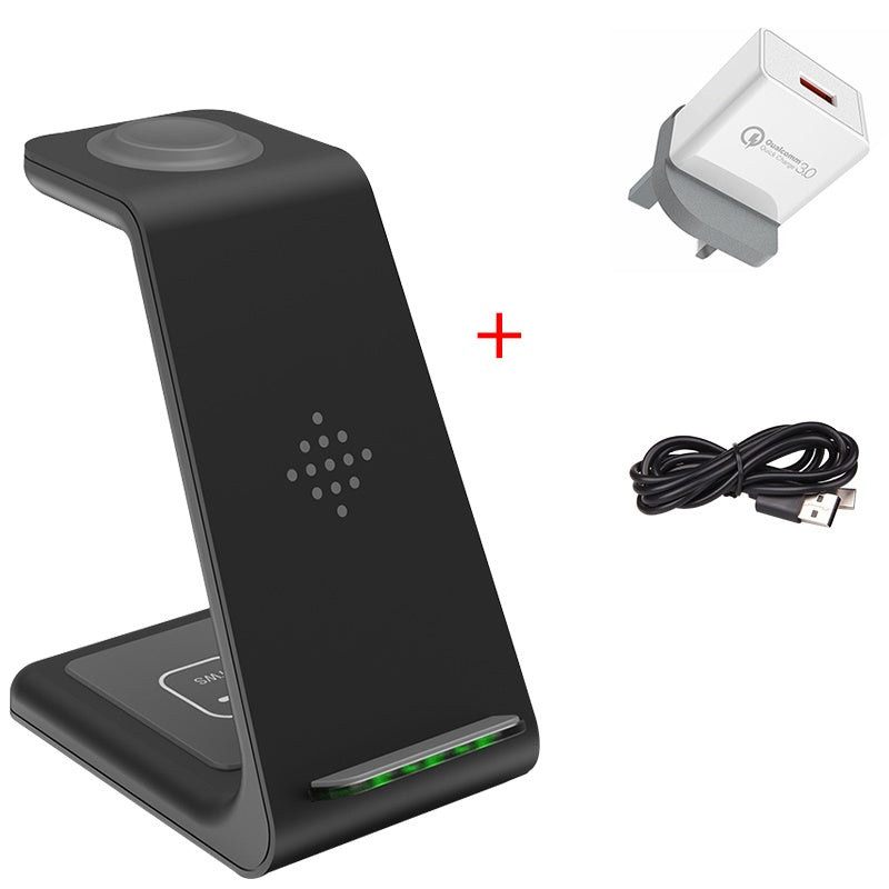 3-in-1 Fast Wireless Charging Station Stand for Phone, Watch & Earbuds