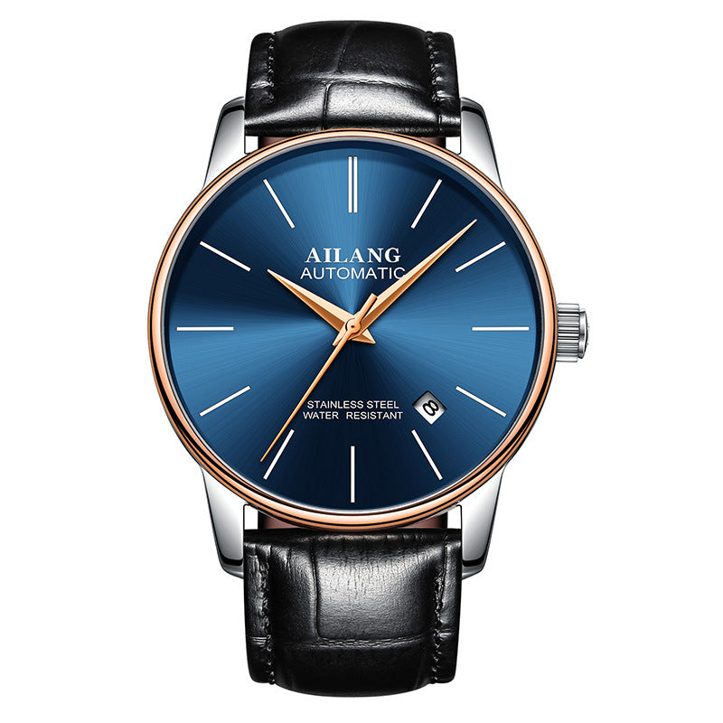 Luxury Men's Automatic Mechanical Watch – Sapphire Crystal, Compass & 3ATM | 18 Colors