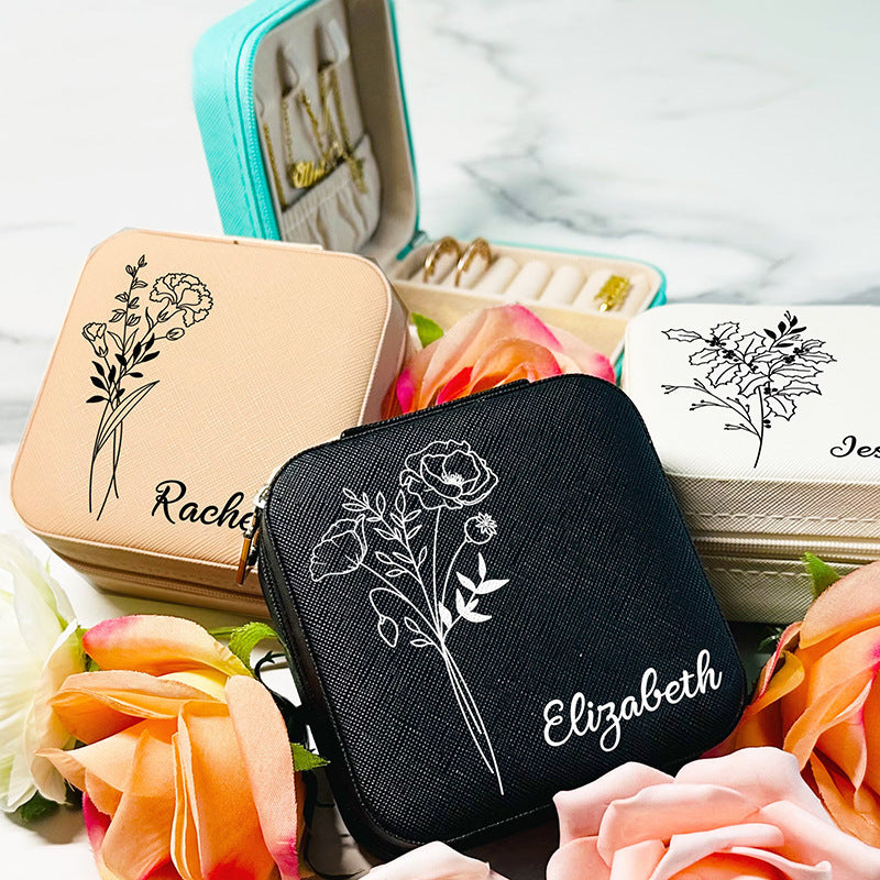 Luxury PU Leather Jewelry Gift Box – Square Packaging Case for Rings, Necklaces & Earrings