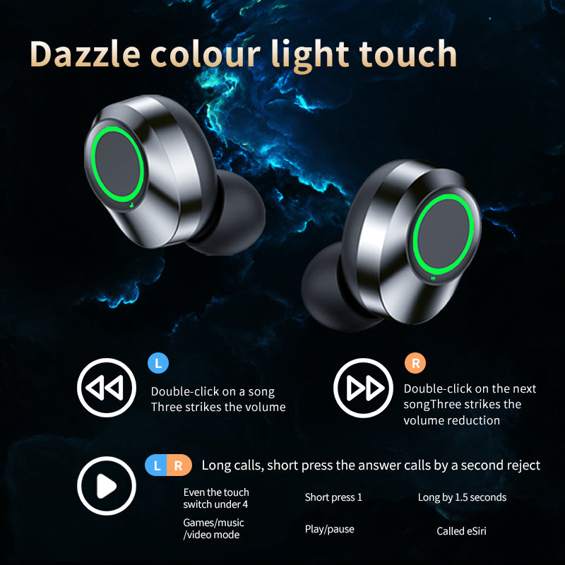 YD03 TWS Wireless Earbuds – Bluetooth 5.3, Smart Digital Display & Breathing Light