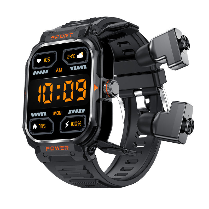 Smart Headset Sports Watch – Bluetooth Calling Smartwatch with Built-in Earbuds